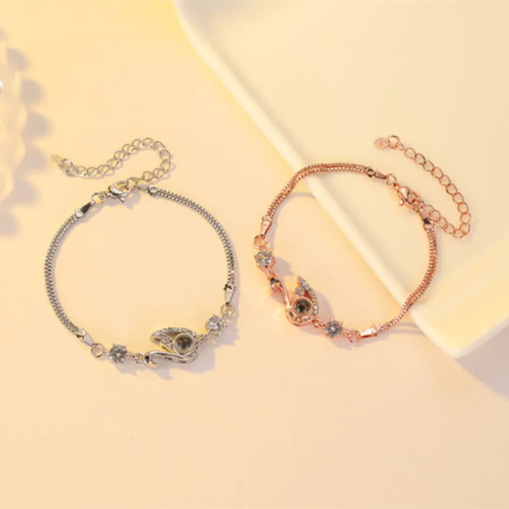 Black Swan Bracelet with Zircon for Fashion Statement