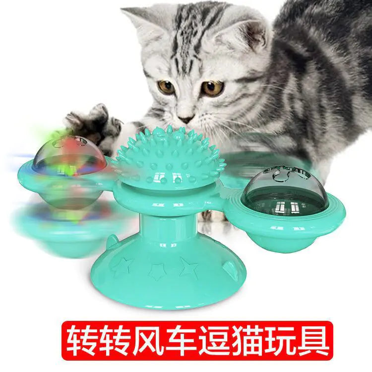 Rotating Cat Windmill Toy