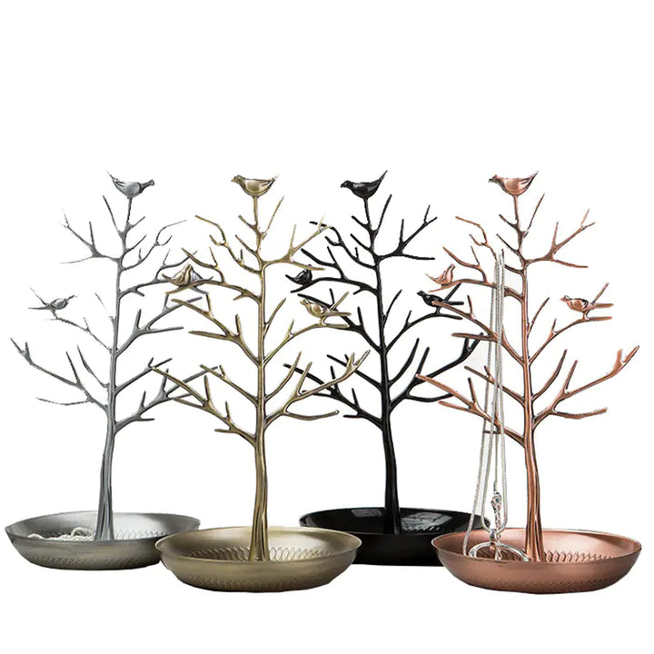 Creative Metal Jewelry Display Stand with Bird Design