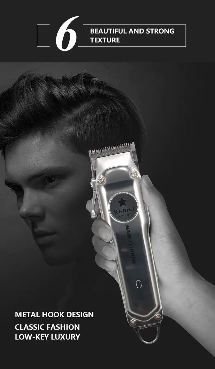 Kemei Rechargeable Electric Hair Clipper for Men