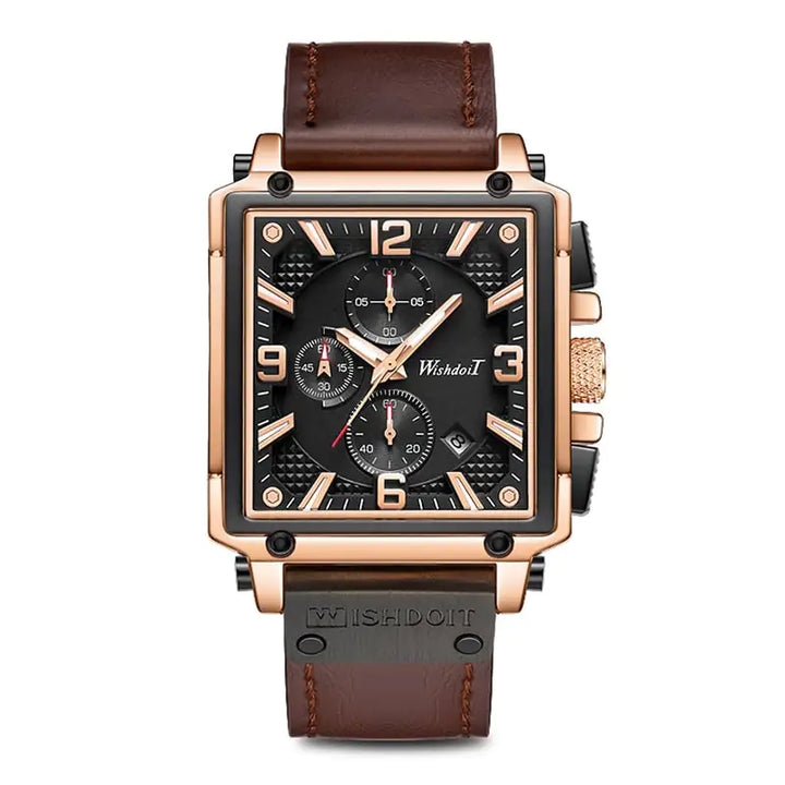 Automatic Square Waterproof Quartz Watch for Men
