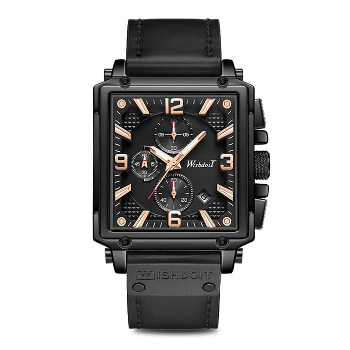 Automatic Square Waterproof Quartz Watch for Men