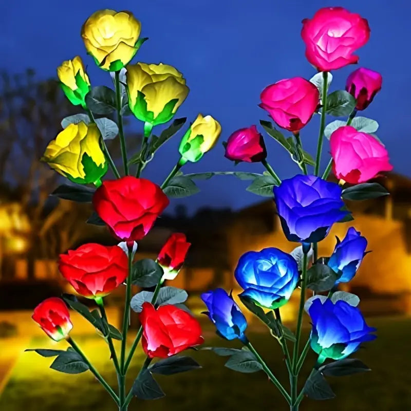 Color-Changing Solar Garden Roses