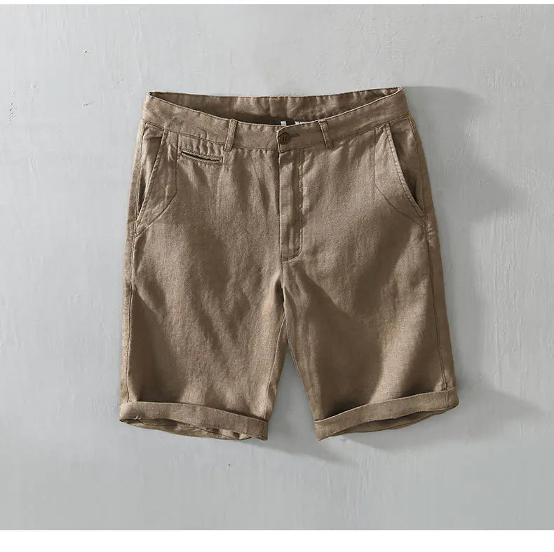 Men's Loose Casual Linen Beach Shorts (Five-Point)