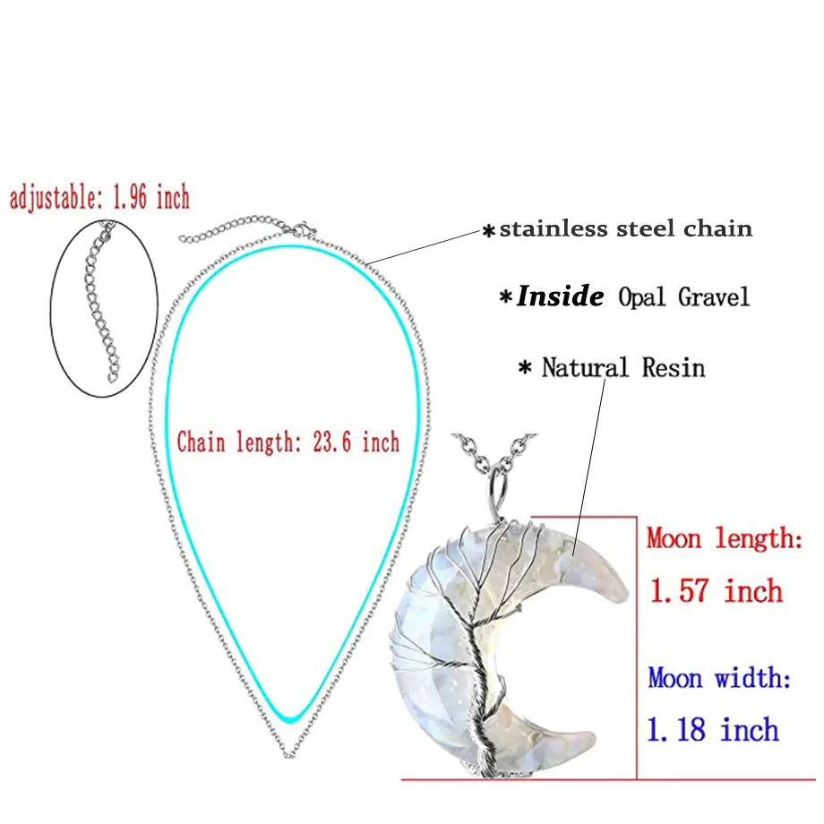 Tree of Life Moon Pendant
