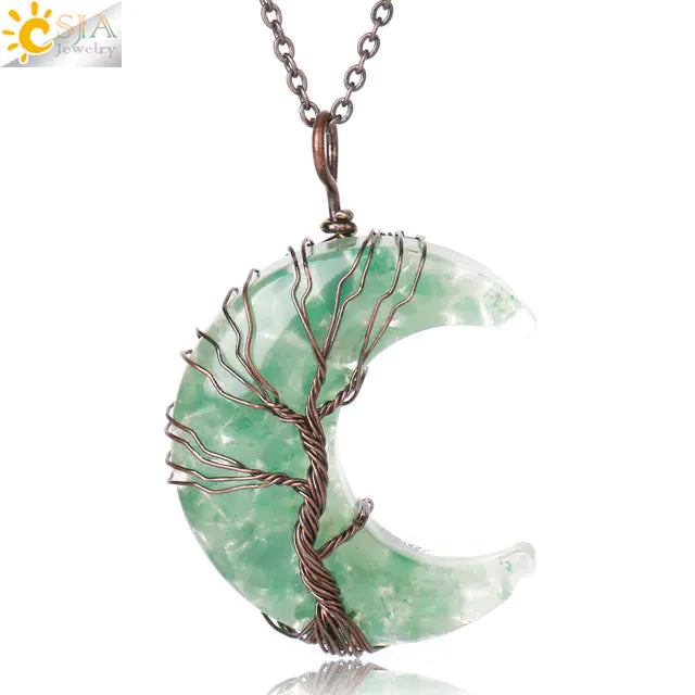 Tree of Life Moon Pendant