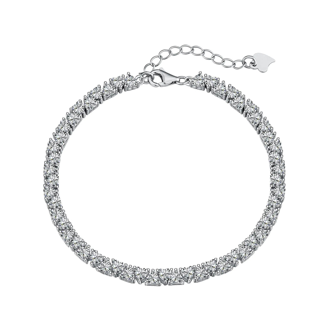 S925 Sterling Silver Hip Hop Zircon Bracelet