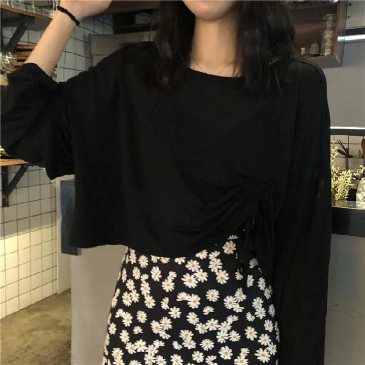 French First Love Long-Sleeved T-Shirt Fashion Suit