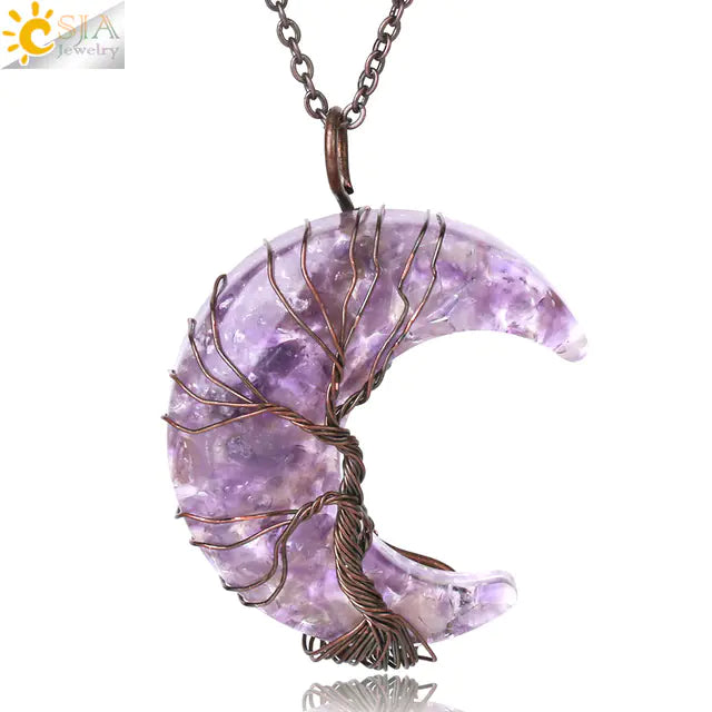 Tree of Life Moon Pendant