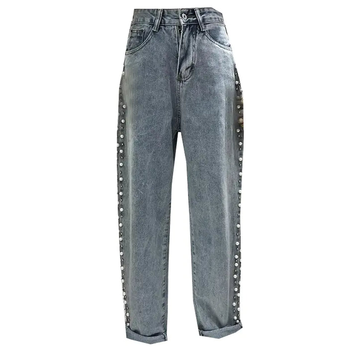High-Waist Wide-Leg Slim Versatile Women's Jeans