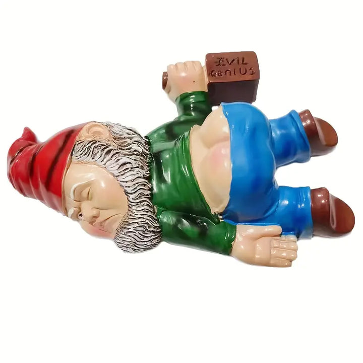 Mischievous Drunken Gnome Statue