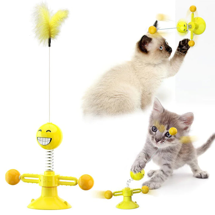 Rotating Cat Windmill Toy