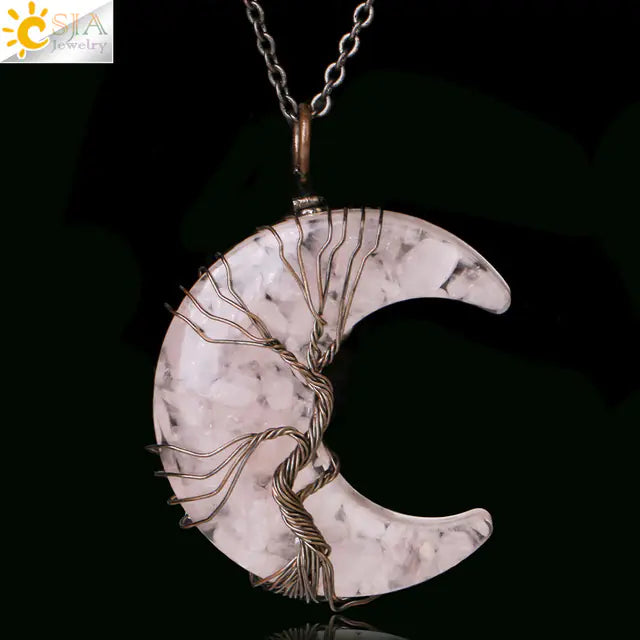 Tree of Life Moon Pendant