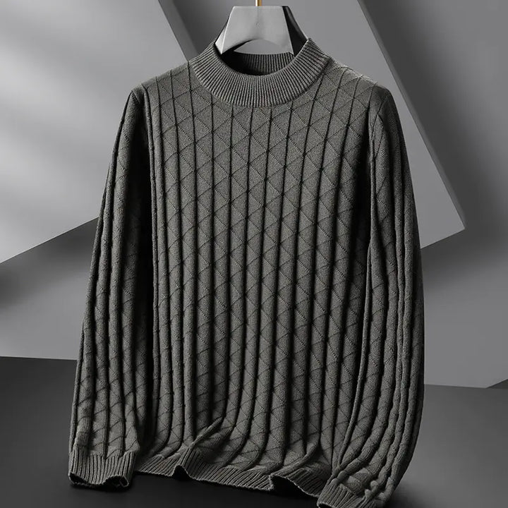 Plus Size Men's Loose Knit Round Neck Sweater