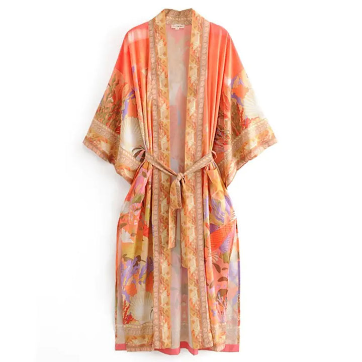 Mermaid Print Kimono Beach Robe for Spring 2020