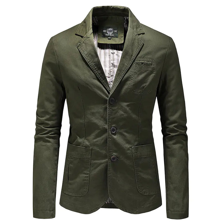 Men's Solid Color Single Breasted Jacket