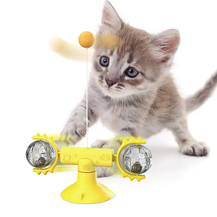 Rotating Cat Windmill Toy
