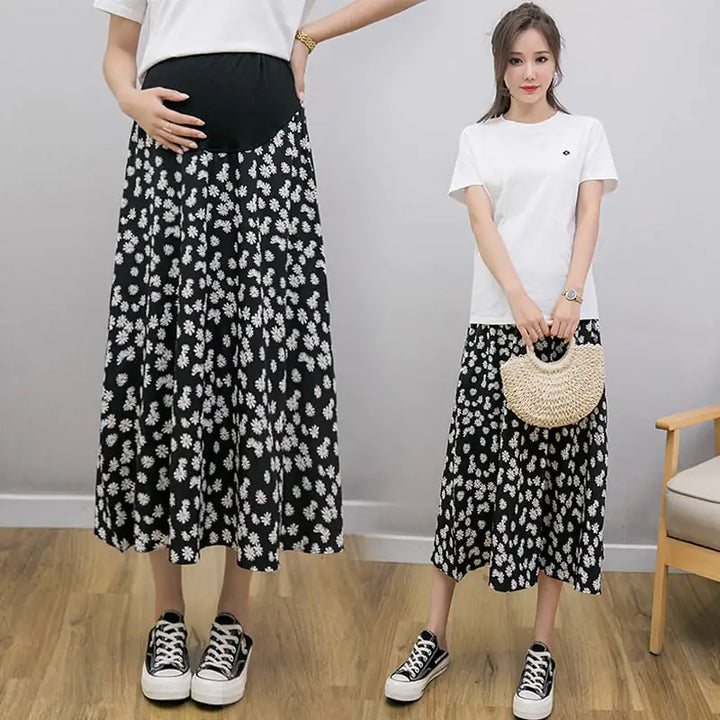New Fashion Small Daisy Chiffon A-Line Skirt