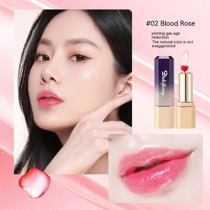 Petal Flower Color-Changing Lipstick with Jelly Finish