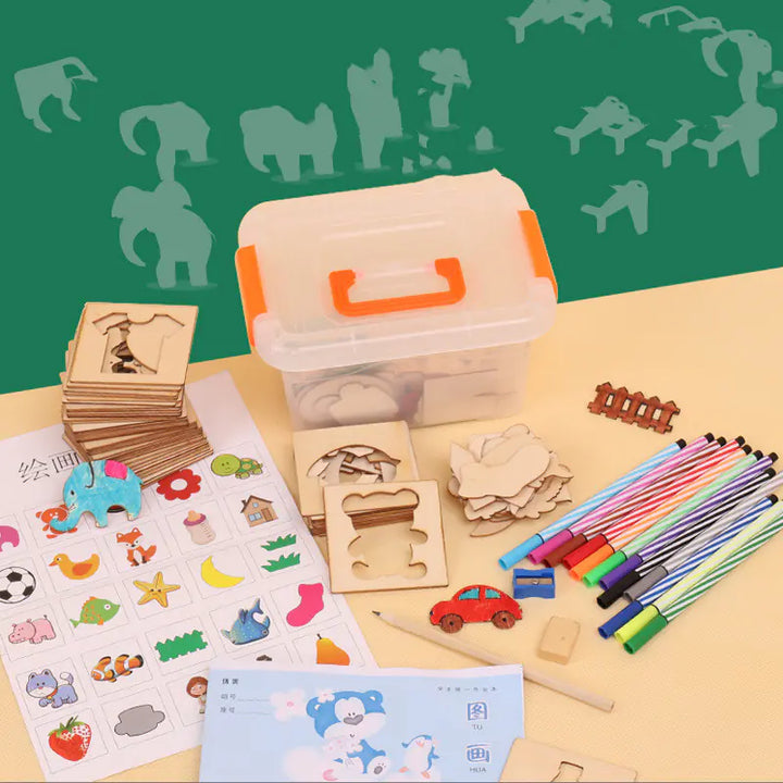 Kids’ Art Set with Templates