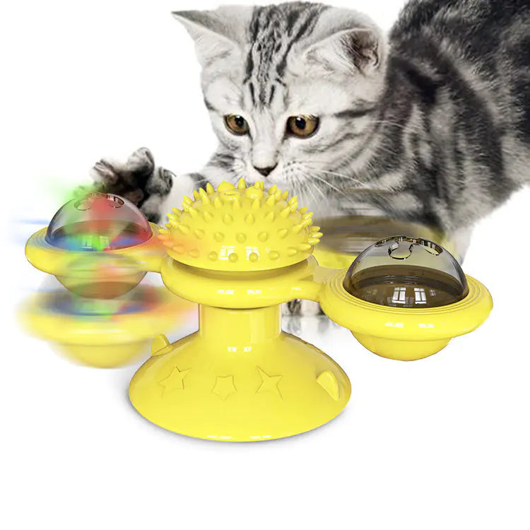 Rotating Cat Windmill Toy