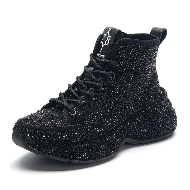 Women's Thick Sole Rhinestone Sneakers - 2020 Winter Style
