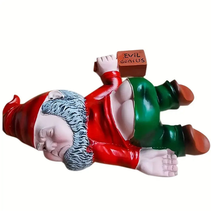 Mischievous Drunken Gnome Statue