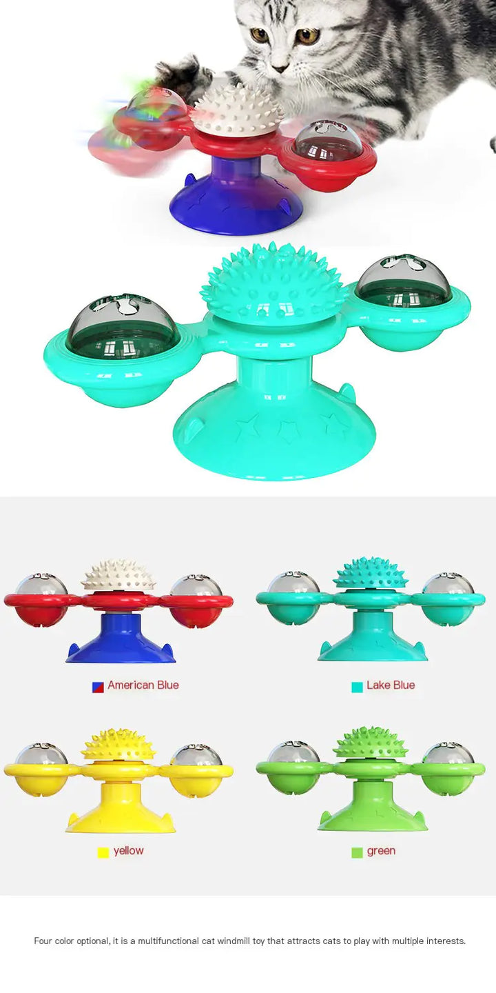 Rotating Cat Windmill Toy