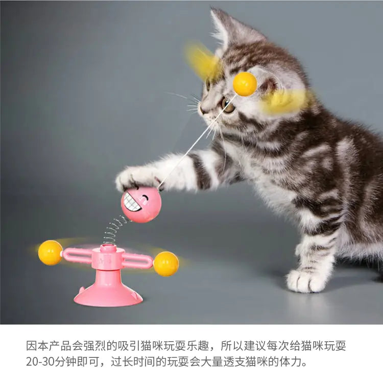 Rotating Cat Windmill Toy