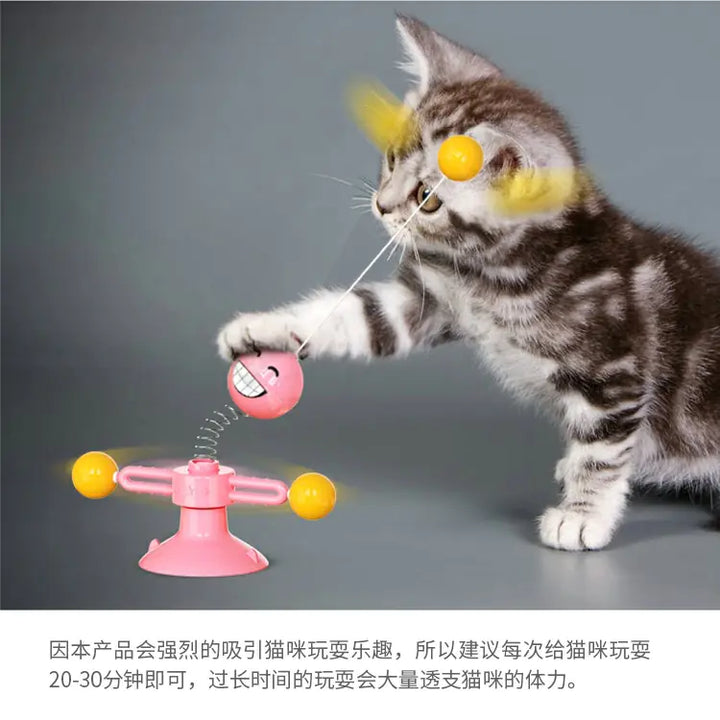 Rotating Cat Windmill Toy