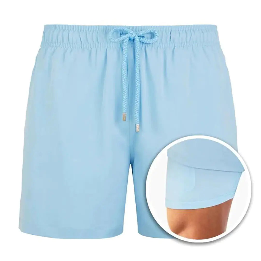 Men's Printed Double Shorts for Beach and Sports