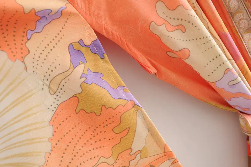 Mermaid Print Kimono Beach Robe for Spring 2020