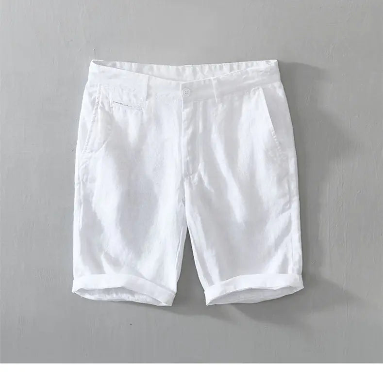 Men's Loose Casual Linen Beach Shorts (Five-Point)