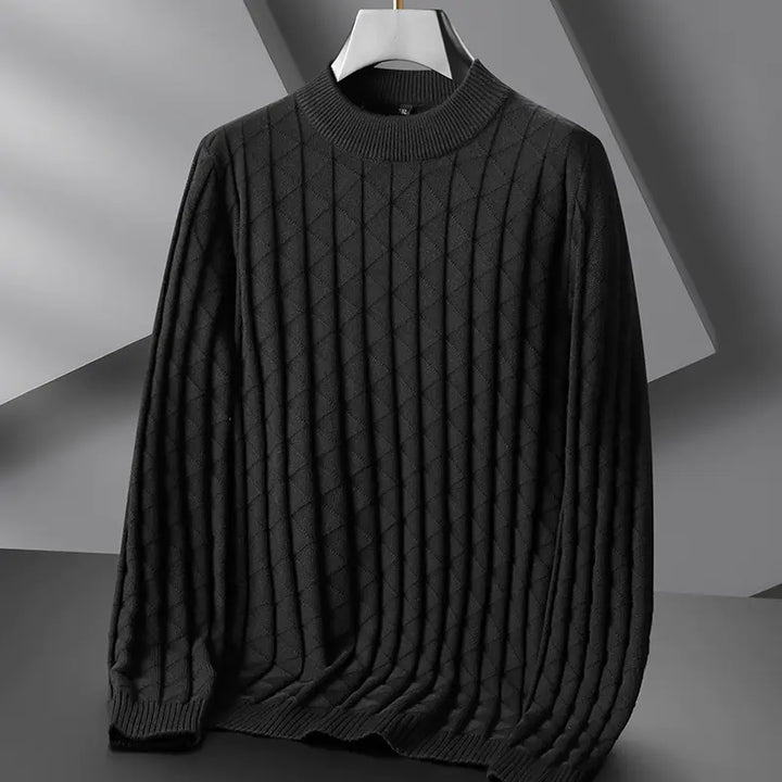 Plus Size Men's Loose Knit Round Neck Sweater