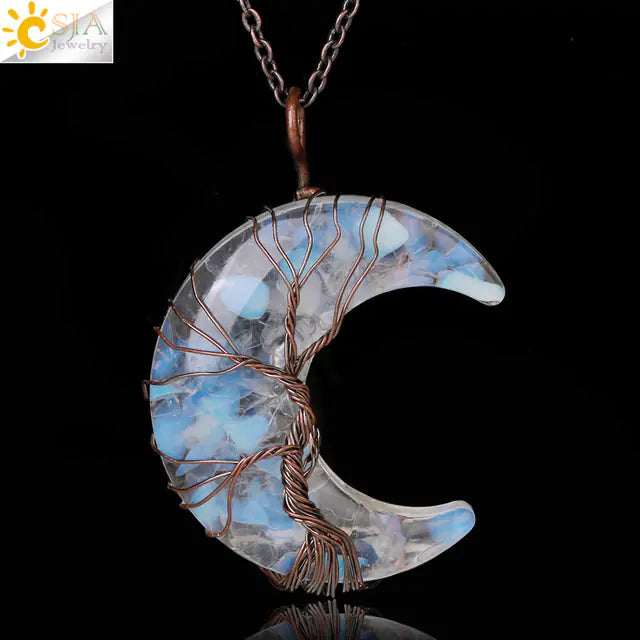 Tree of Life Moon Pendant